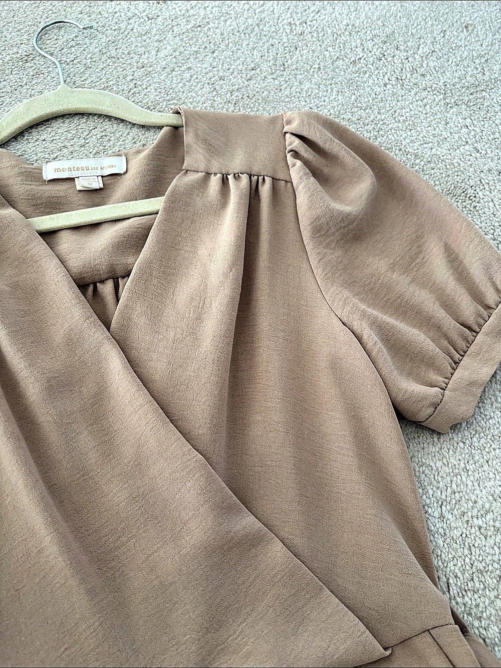 monteau los angeles Wrap Front Maxi Dress Size Medium Like New - Picture 5 of 5
